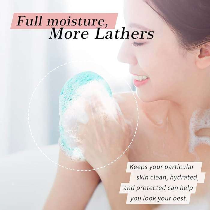 KECUCO 3 Pcs Bath Sponge for Women, Men, Teenager, Body Wash Sponges Loofah Body Scrubber, 3 Colors & Large Size Shower Pouf Cleaning Loofahs for Shower Exfoliating - Image 6