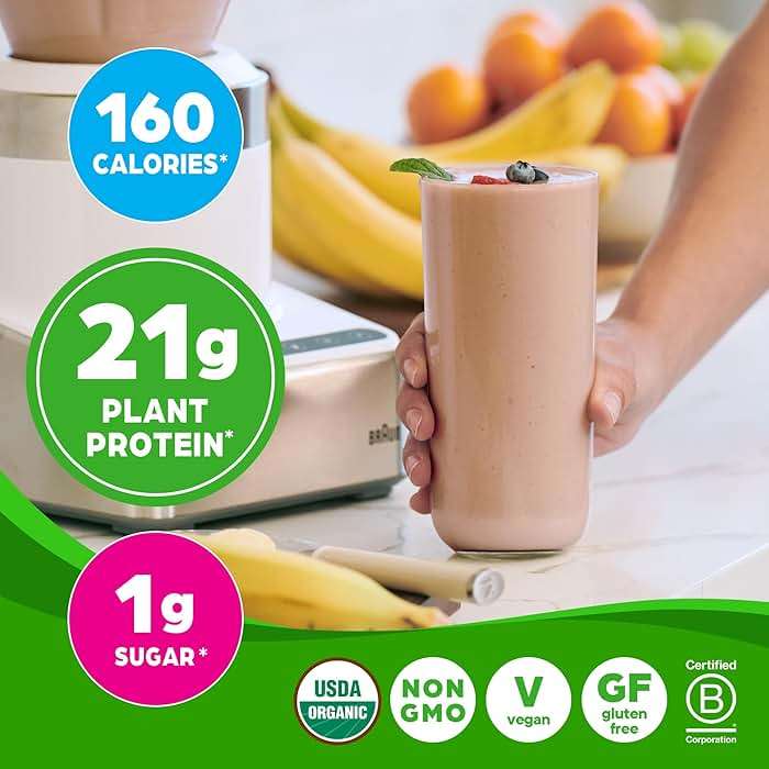 Orgain Organic Vegan Protein + 50 Superfoods Powder, Creamy Chocolate Fudge - 21g Plant Based Protein, 9g Prebiotic Fiber, No Lactose, Gluten Free, No Added Sugar, 2.02 lb (Packaging May Vary) - Image 4
