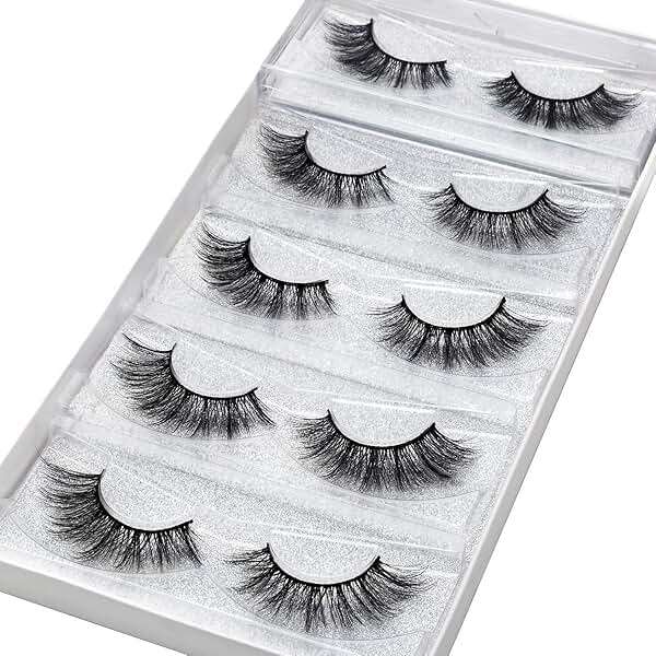 DYSILK Fake Eyelashes Natural Lash - Mink Lashes 5 Pairs 6D Wispy Lash Pack - Eye Lashes Strip Eyelash Extension Kit Reusable False Lashes Natural Look | 002-16mm - Image 2