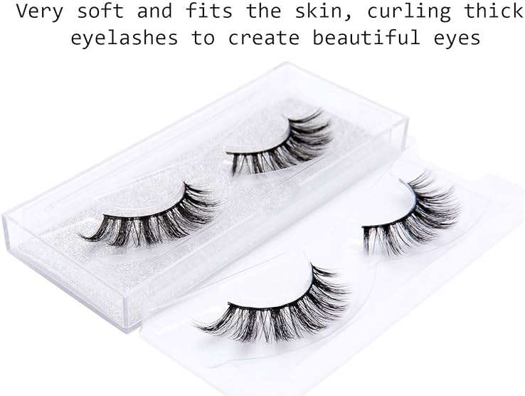 DYSILK Fake Eyelashes Natural Lash - Mink Lashes 5 Pairs 6D Wispy Lash Pack - Eye Lashes Strip Eyelash Extension Kit Reusable False Lashes Natural Look | 002-16mm - Image 4