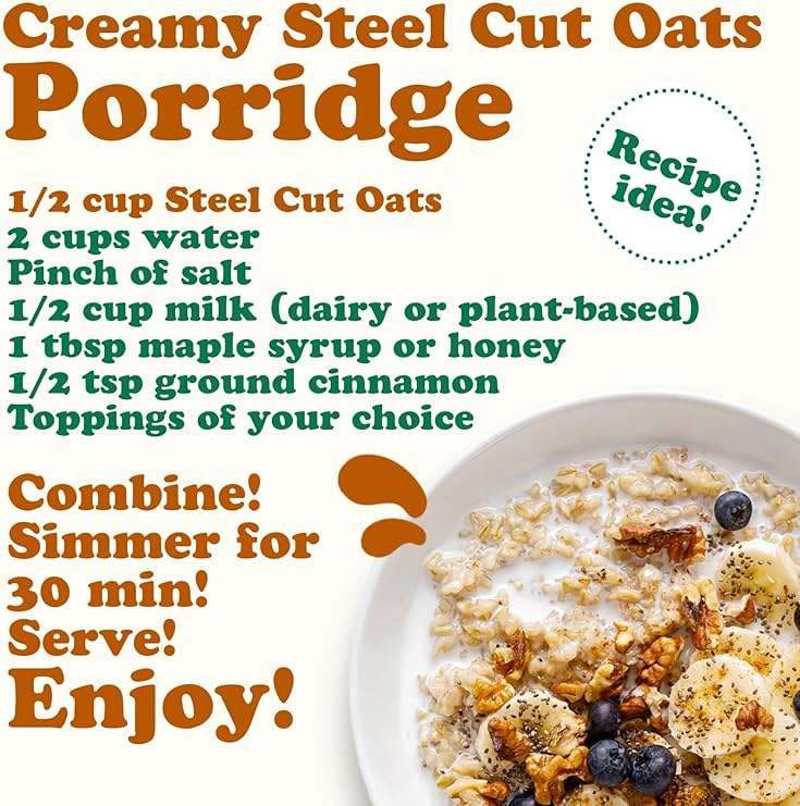 Food to Live Organic Steel Cut Oats, 10 Pounds – 100% Whole Grain Irish Oats, Non-GMO Cereal, Non-Irradiated, Vegan, Bulk, Product of the USA - Image 7