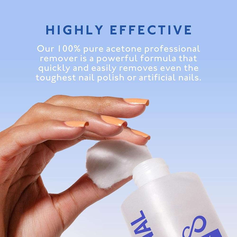 Eternal 100% Pure Acetone- Acetona pura – Quick Professional Ultra-Powerful Nail Polish Remover for Natural, Gel, Acrylic, Shellac Nails and Dark Colored Paints (8 FL. OZ.) - Image 5