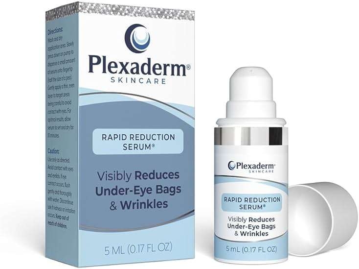 Plexaderm Rapid Reduction Eye Serum - Visibly Reduces Under-Eye Bags, Wrinkles, Dark Circles, Fine Lines & Crow's Feet Instantly, Anti Aging Wrinkle Remover for Face, Pump - Image 1