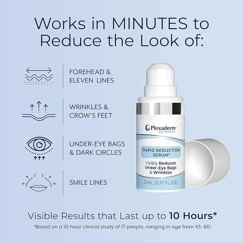 Plexaderm Rapid Reduction Eye Serum - Visibly Reduces Under-Eye Bags, Wrinkles, Dark Circles, Fine Lines & Crow's Feet Instantly, Anti Aging Wrinkle Remover for Face, Pump - Image 3