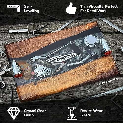Superclear Liquid Glass Deep Pour Epoxy Resin 3 Gallons Kit, 2-4 Inch Clear Casting Resin for River Tables, Live Edge Wood, Large Molds, Food Safe, Zero VOC, Bubble Free - Image 4