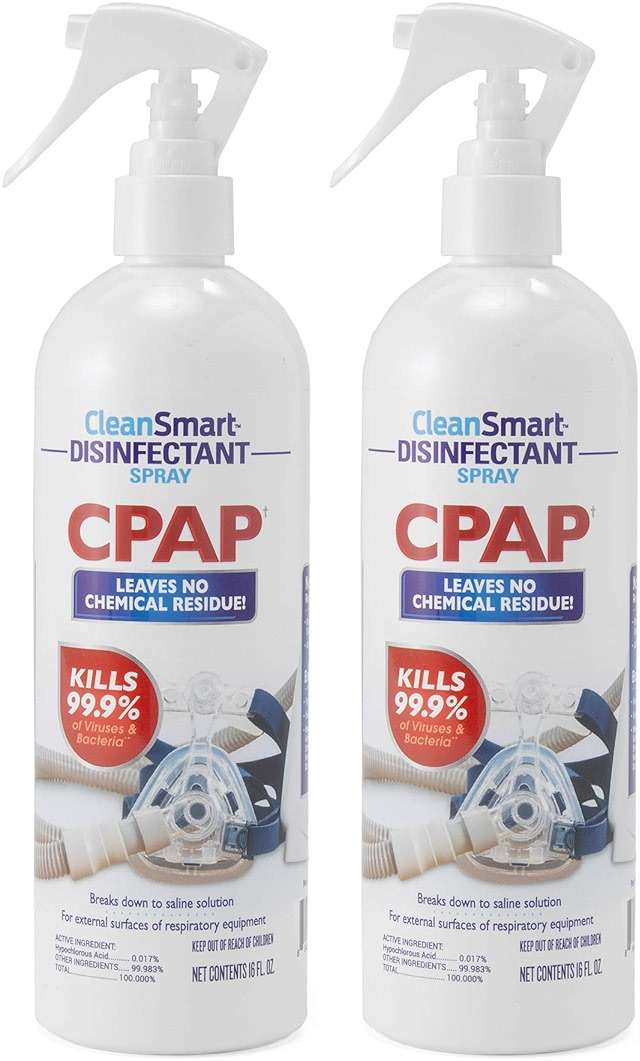 CleanSmart CPAP Disinfectant Spray, Kills 99.9% of Bacteria and Viruses on CPAP Equipment, No Residue, 16 oz (Pack of 2) - Image 1