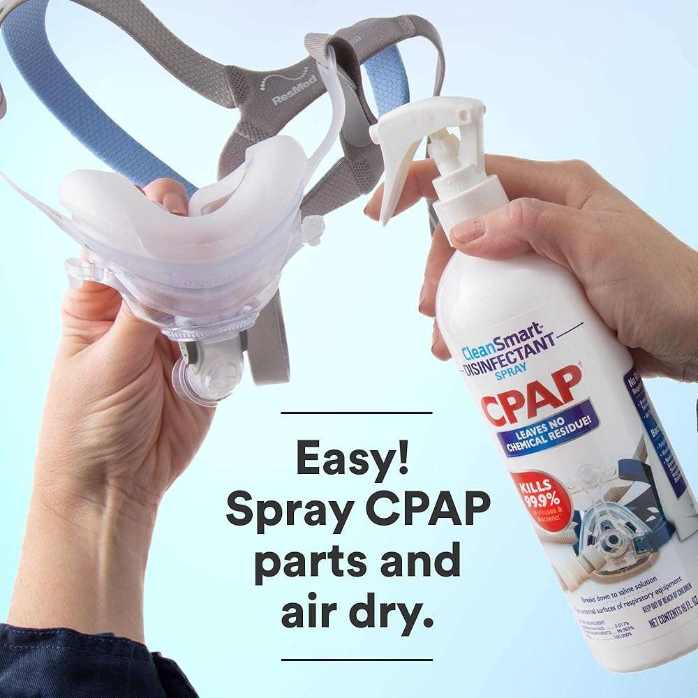 CleanSmart CPAP Disinfectant Spray, Kills 99.9% of Bacteria and Viruses on CPAP Equipment, No Residue, 16 oz (Pack of 2) - Image 3