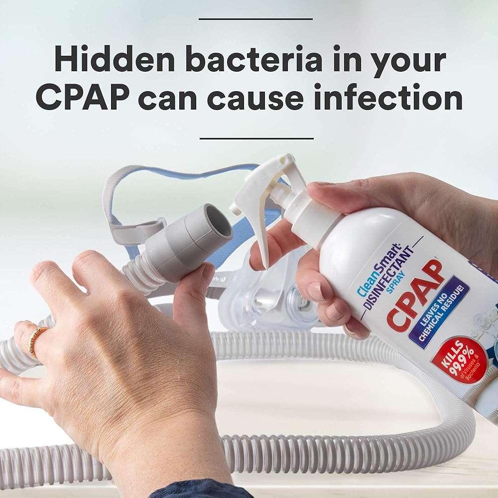 CleanSmart CPAP Disinfectant Spray, Kills 99.9% of Bacteria and Viruses on CPAP Equipment, No Residue, 16 oz (Pack of 2) - Image 4