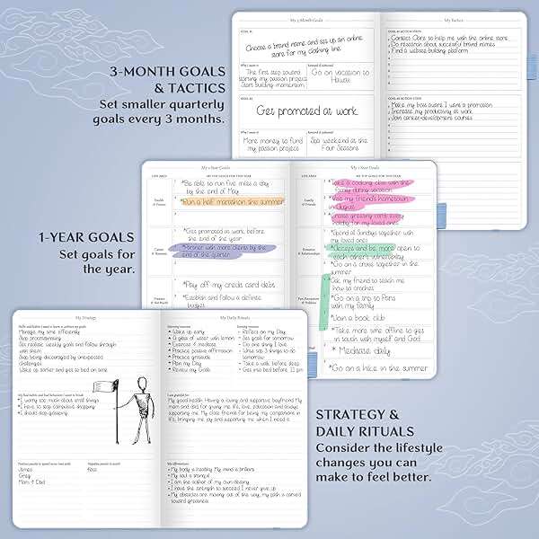 Legend Undated Weekly Planner – Goal Planner Journal & Organizer Notebook – Agenda Book with Monthly Calendar & To-Do List, A5 (Periwinkle, Gold) - Image 5
