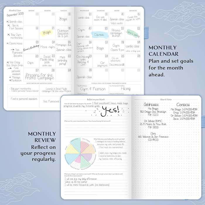 Legend Undated Weekly Planner – Goal Planner Journal & Organizer Notebook – Agenda Book with Monthly Calendar & To-Do List, A5 (Periwinkle, Gold) - Image 6