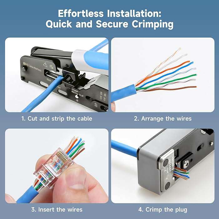 Cable Matters 100-Pack Cat 6 Pass Through RJ45 Connectors, 50µ Gold Plated (Cat 6 Ends / Cat6 Connector /RJ45 Modular Plugs/Ethernet Plugs/Network Connector) for Solid or Stranded UTP Ethernet Cable - Image 5