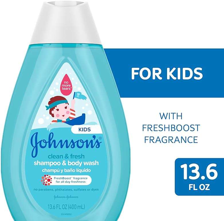 Johnson's Clean & Fresh Children's Shampoo & Body Wash, 2-in-1 Daily Hair & Body Wash for Kids & Toddlers Gently Cleanses Developing Hair, 13.6 fl. oz - Image 7