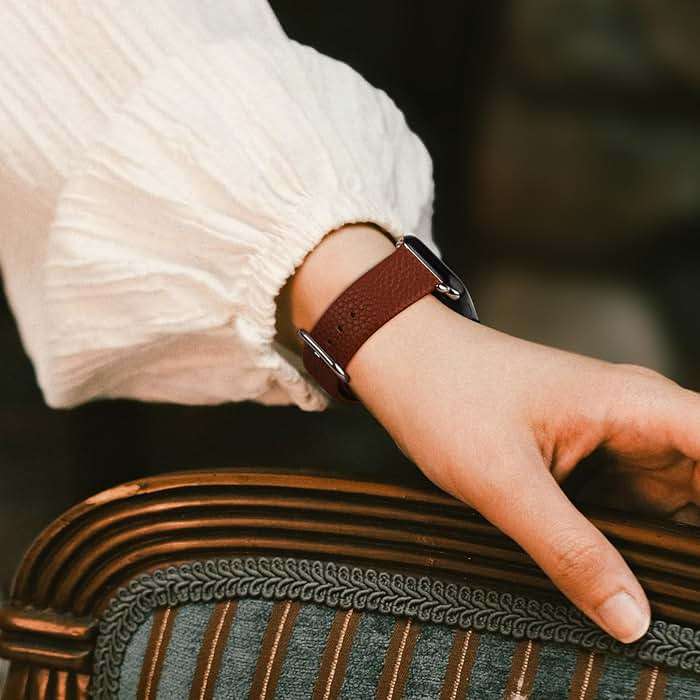 Fullmosa Leather Band Compatible with Apple Watch Band 42mm 44mm 45mm 46mm 49mm, Genuine Leather Replacement Strap for iWatch Ultra3/2/1 SE3/2/1 Series 11 10 9 8 7 6 SE 5 4 3 - Image 4