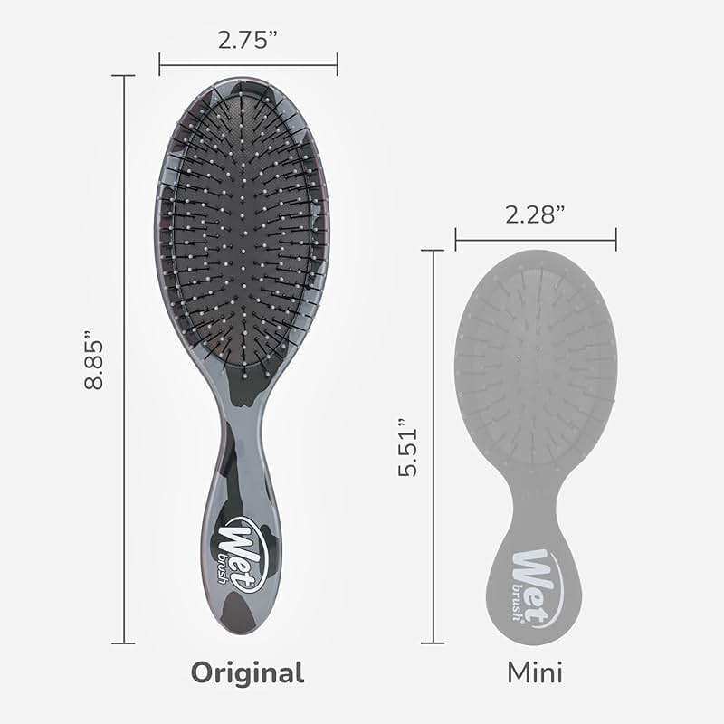 Wet Brush Original Detangler Hair Brush, Dark Gray Leopard (Safari), Ultra-Soft IntelliFlex Bristles, Detangling Bristles Glide Through Tangles (Wet & Dry Hair), Women & Men - Image 5