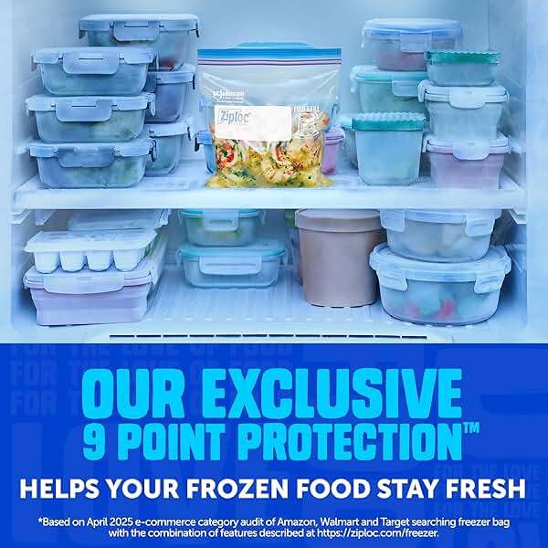 Ziploc Gallon Food Storage Freezer Bags, Stay Open Design with Stand-Up Bottom, Easy to Fill, 120 Bags Total - Image 4