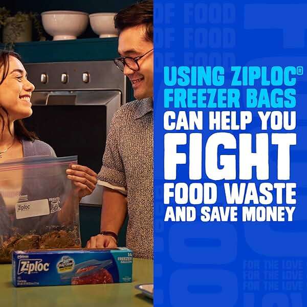 Ziploc Gallon Food Storage Freezer Bags, Stay Open Design with Stand-Up Bottom, Easy to Fill, 120 Bags Total - Image 6