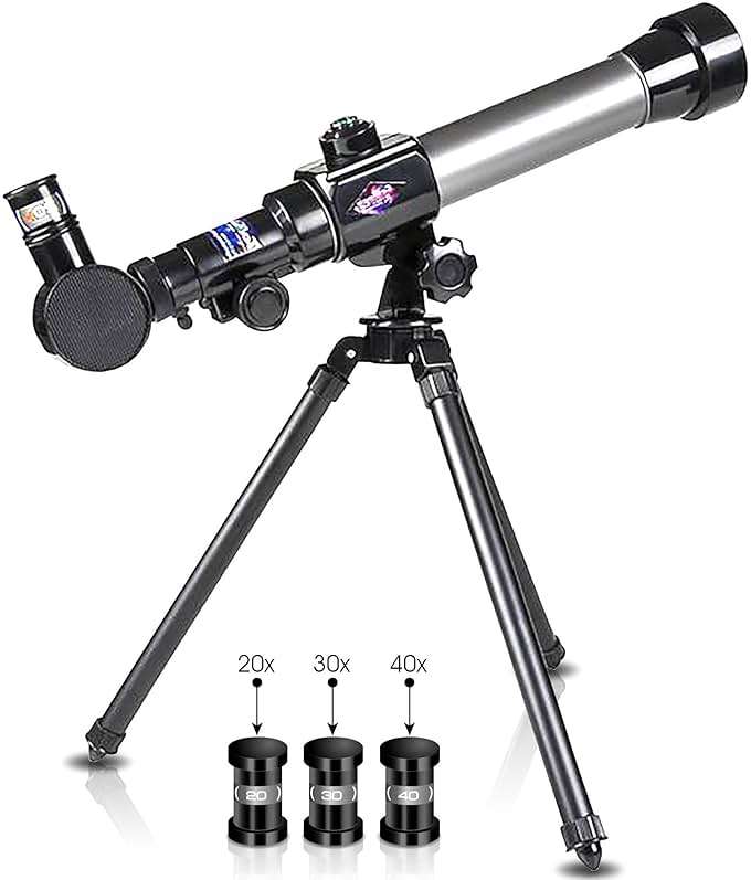 ArtCreativity Classic Kids Telescope for Beginners, Tripod, 3 Eyepieces, STEM Astronomy Toy, Educational Science Gift for Boys and Girls Ages 3+, 1 Piece - Image 2