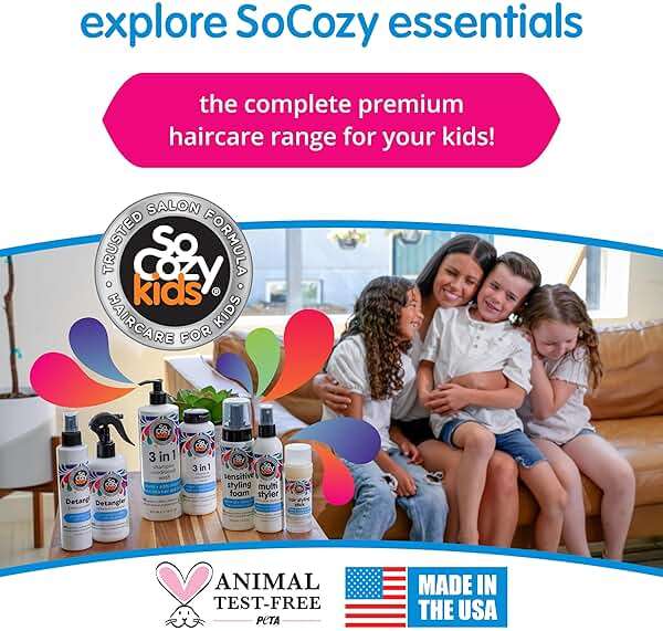 SoCozy Multi Styler, Styling Hair Spray for Kids, Safe for Everyday Use (5.2 Fl Oz) Holds Like a Light Gel, Gentle Formula with Quinoa, Vitamin B5 & Aloe, No Parabens, Sulfates or Synthetic Colors - Image 7