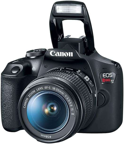 Canon EOS Rebel T7 DSLR Camera with 18-55mm Lens (Black) (Renewed) - Image 5