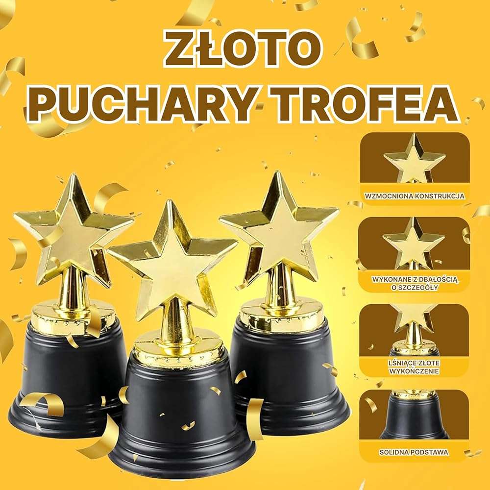 Bedwina Star Trophy Award - (Pack of 12) Bulk - 4.5 Inch Gold Trophies for Kids Awards, Choice Prizes for Adults, Winner Competitions, Sports Events, Party Decorations, Teachers and Party Favors - Image 6
