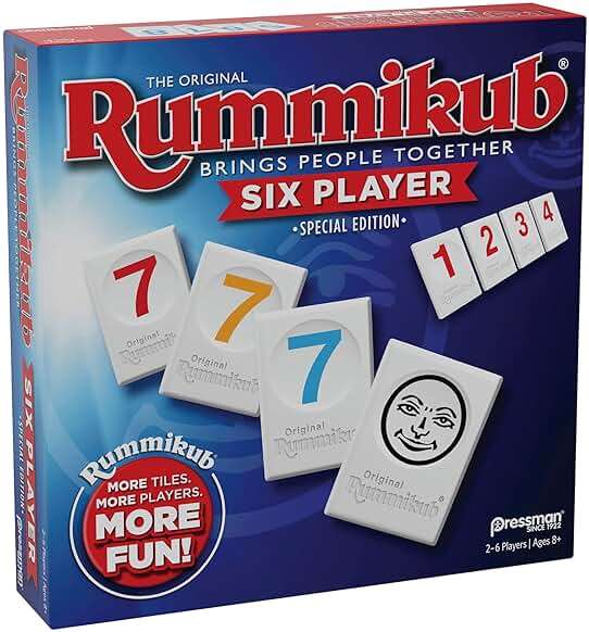 Rummikub Six Player Edition - The Classic Rummy Tile Game - More Tiles and More Players for More Fun! by Pressman , Blue - Image 5