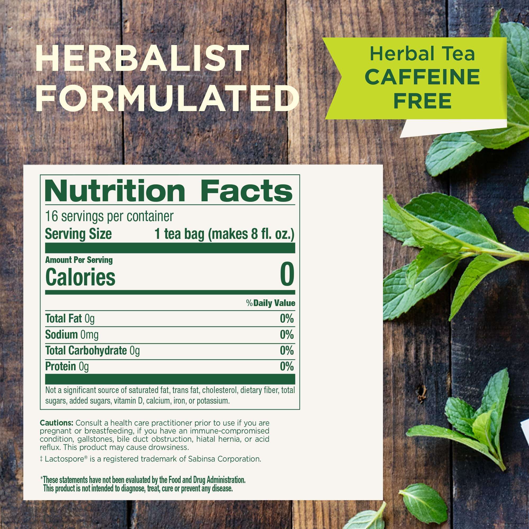 Traditional Medicinals Tea, Organic Triple Mint - Supports Healthy Digestion - Kosher, Non-GMO, Caffeine-Free - 16 Tea Bags - Image 2