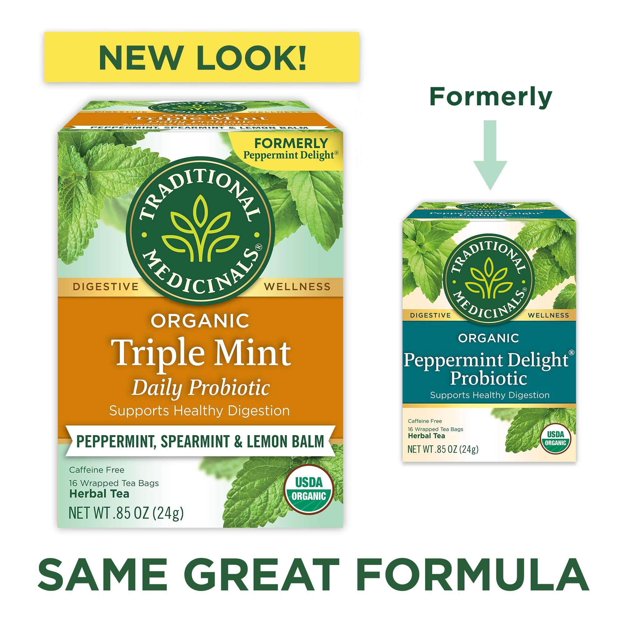 Traditional Medicinals Tea, Organic Triple Mint - Supports Healthy Digestion - Kosher, Non-GMO, Caffeine-Free - 16 Tea Bags - Image 5