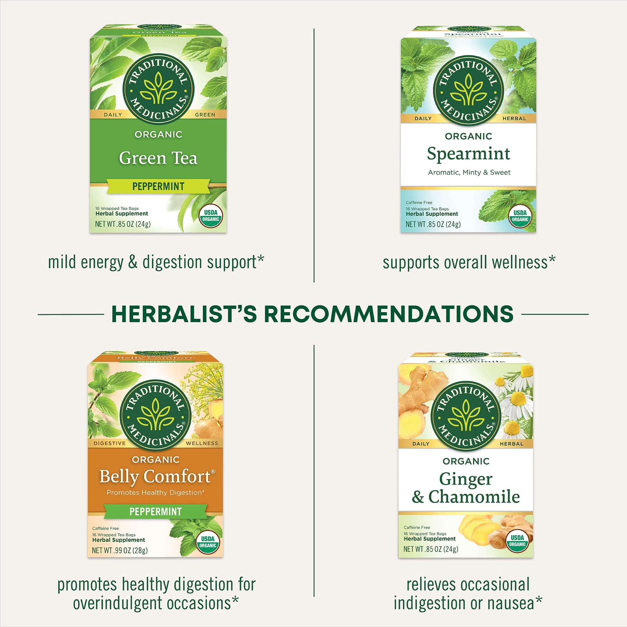 Traditional Medicinals Tea, Organic Triple Mint - Supports Healthy Digestion - Kosher, Non-GMO, Caffeine-Free - 16 Tea Bags - Image 6