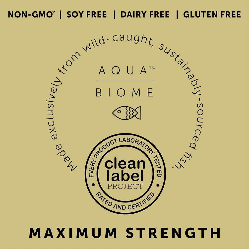 Aqua Biome by Enzymedica, Fish Oil Maximum Strength, Complete Omega 3 Supplement, DHA, EPA, DPA, Gluten Free & Non-GMO, 60 softgels (30 servings) - Image 9