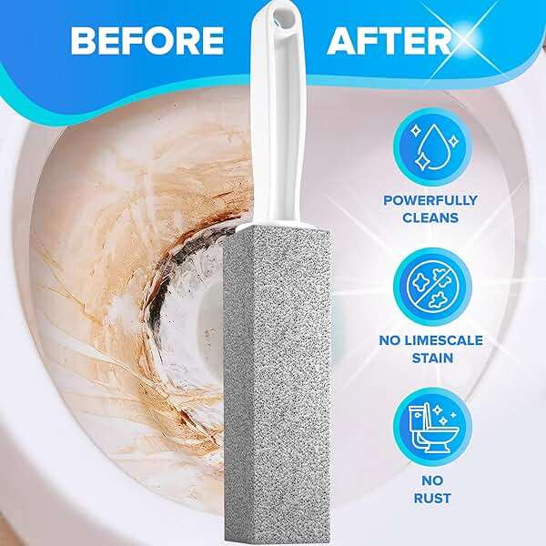 DISIWENE Pumice Cleaning Stone with Handle Toilet Bowl Cleaner Hard Water Ring Remover for Bath/Pool/Kitchen/Household Cleaning (4, 4 Pack with Handle) - Image 3