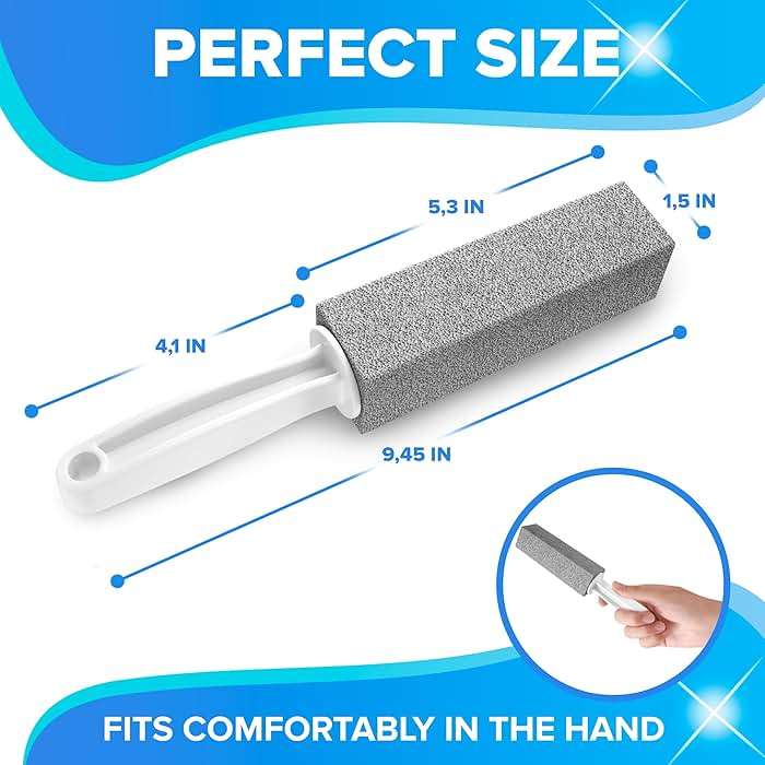 DISIWENE Pumice Cleaning Stone with Handle Toilet Bowl Cleaner Hard Water Ring Remover for Bath/Pool/Kitchen/Household Cleaning (4, 4 Pack with Handle) - Image 6