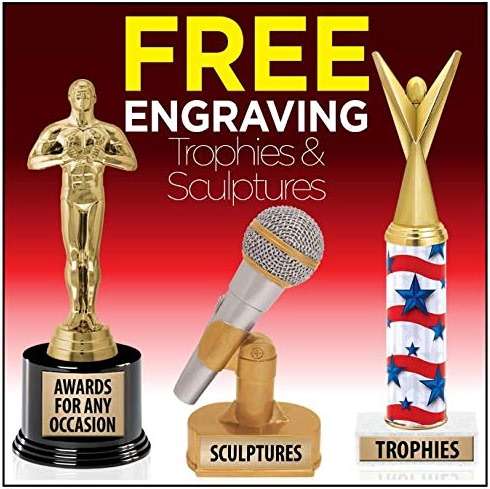 Crown Awards Gold Star Trophies with Custom Engraving, 6" Personalized Three Stars Recognition Trophy On Black Base Prime - Image 3