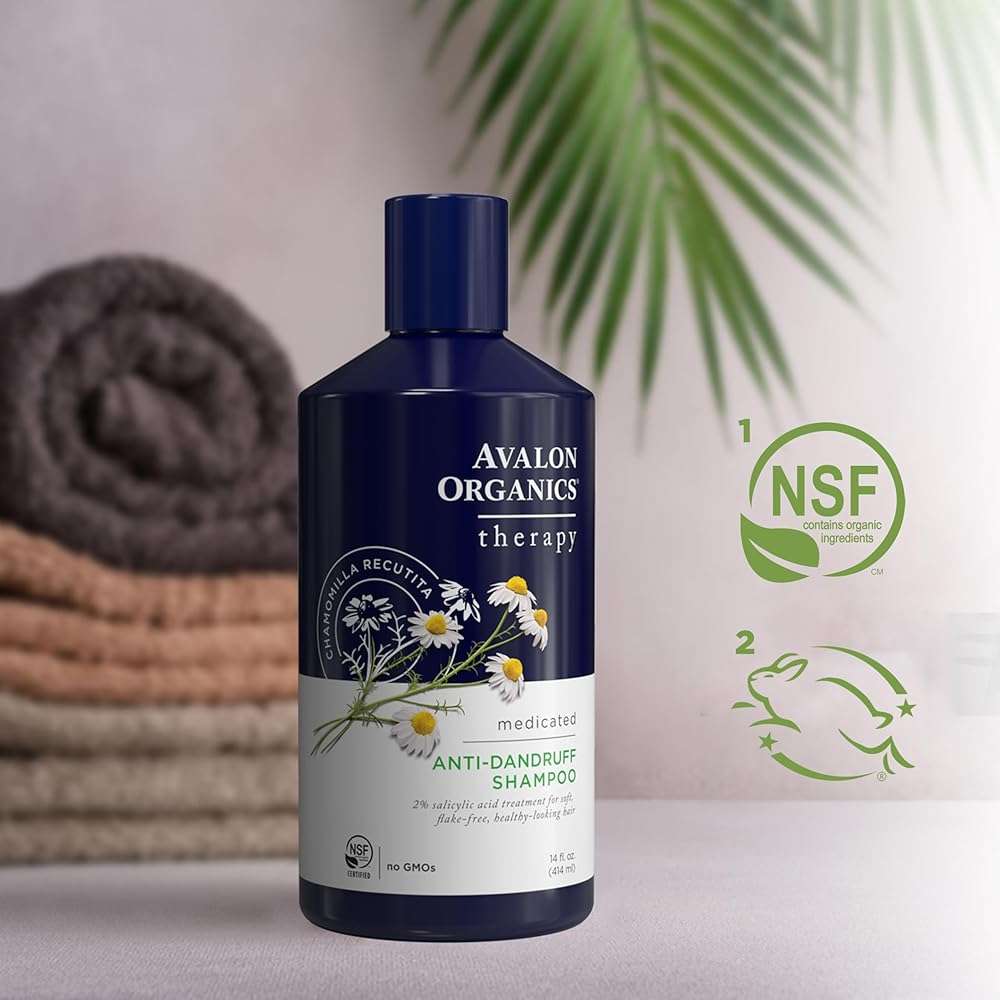 Avalon Organics Therapy Medicated Anti-Dandruff Shampoo for Soft, Flake-Free Hair, 14 Fluid Ounces - Image 6