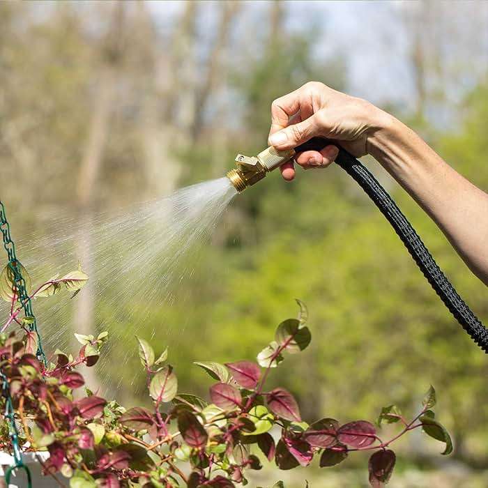Flexi Hose Lightweight Expandable Garden Hose, 100FT -Retractable Garden Hose, Water Hose - No-Kink Flexibility, 3/4 Inch Solid Brass Fittings and Double Latex Core - Image 2
