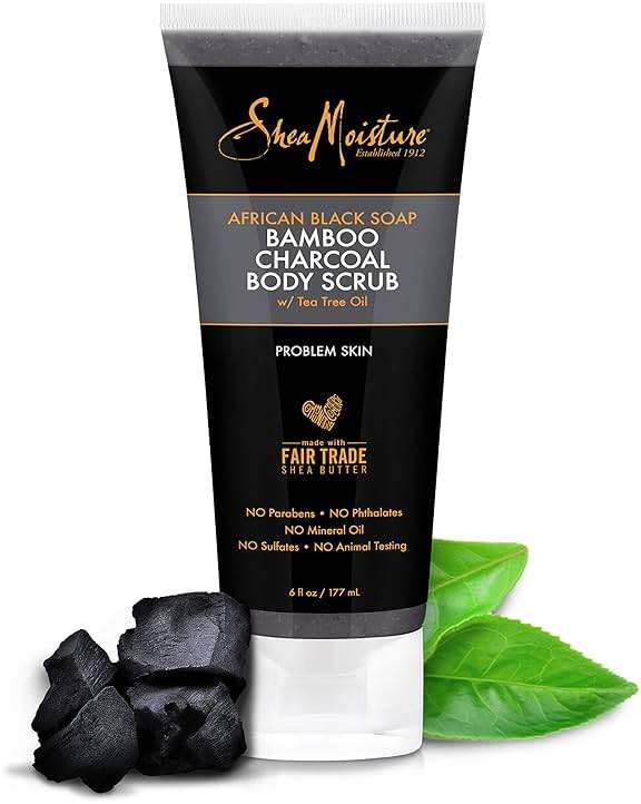 SheaMoisture African black soap bamboo charcoal body scrub exfoliate, 6 Ounce - Image 3