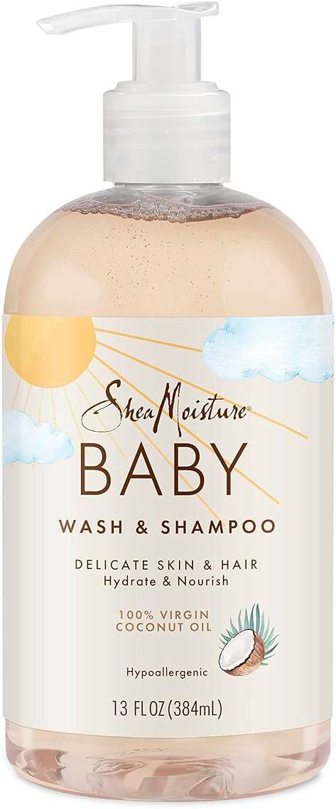 SheaMoisture Baby Wash and Shampoo 100% Virgin Coconut Oil for Baby Skin Cruelty Free Skin Care 13 oz - Image 1