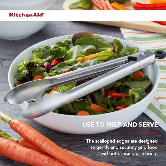 KitchenAid Stainless Steel Utility Tongs, 12 Inch - Image 5