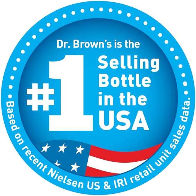 Dr. Brown's Natural Flow Anti-Colic Options+ Narrow Baby Bottles 4 oz/120 mL, with Level 1 Slow Flow Nipple, 3 Pack, 0m+ Blue - Image 6