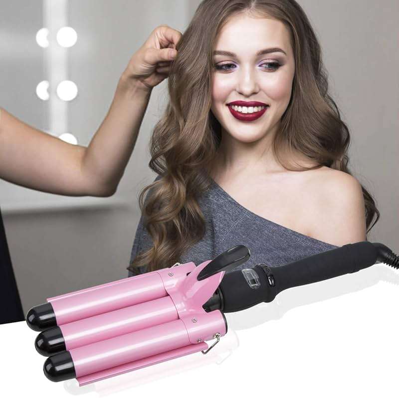 3 Barrel Curling Iron Hair Curling Wands Hair Curler 25mm Curl Hair Styling Irons Hair Crimper Deep Waver for Curler with Temperature Control 1inch Curl for All Hair Type - Image 5