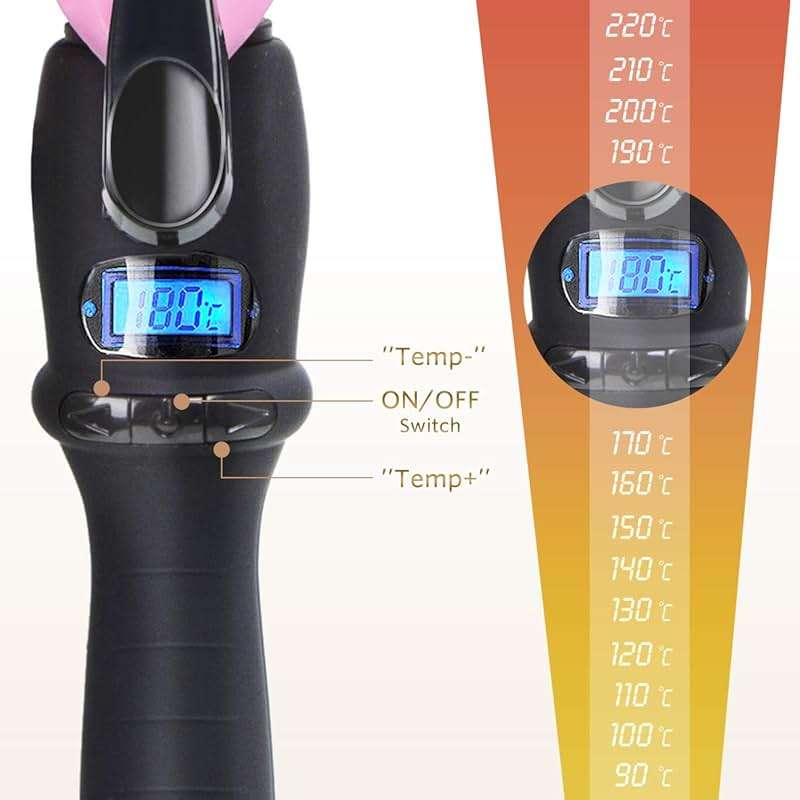 3 Barrel Curling Iron Hair Curling Wands Hair Curler 25mm Curl Hair Styling Irons Hair Crimper Deep Waver for Curler with Temperature Control 1inch Curl for All Hair Type - Image 8