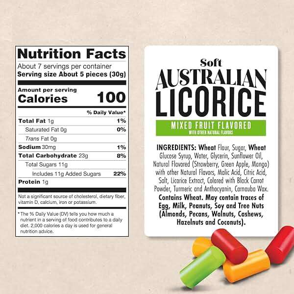 Darrell Lea Soft Australian Licorice, Non-GMO, No Palm Oil, Vegetarian Friendly, No High Fructose Corn Syrup, Soft & Chewy Licorice Candy, Made in Australia (Mixed Fruit, 7 Ounce (Pack of 1)) - Image 3