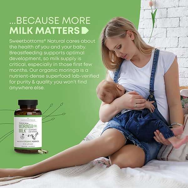 Lactation Supplement - Organic Moringa Capsules for Breastfeeding Support to Increase Breastmilk Supply (120 ct) Pure Malunggay Leaf Powder for Milk Production Booster & Postnatal Vitamins A E K 500mg - Image 3