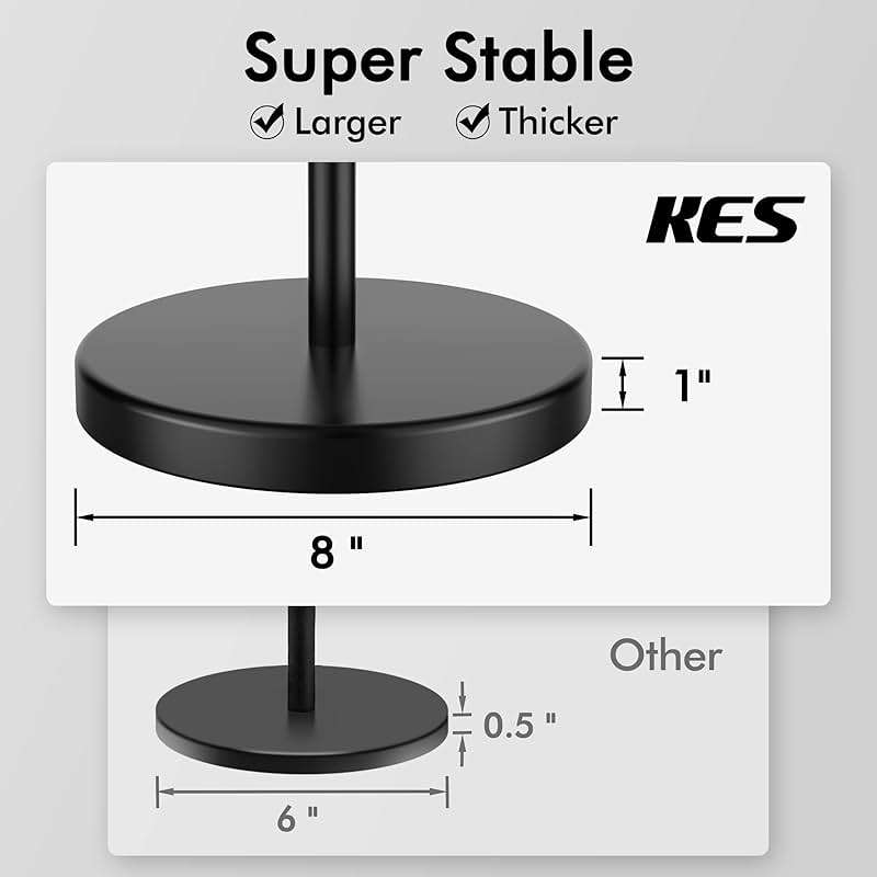 KES Bathroom Toilet Paper Holder Stand Modern Tissue Roll Holder SUS304 Stainless Steel Rustproof Freestanding 20.2" H, Matte Black BPH283S1-BK - Image 2