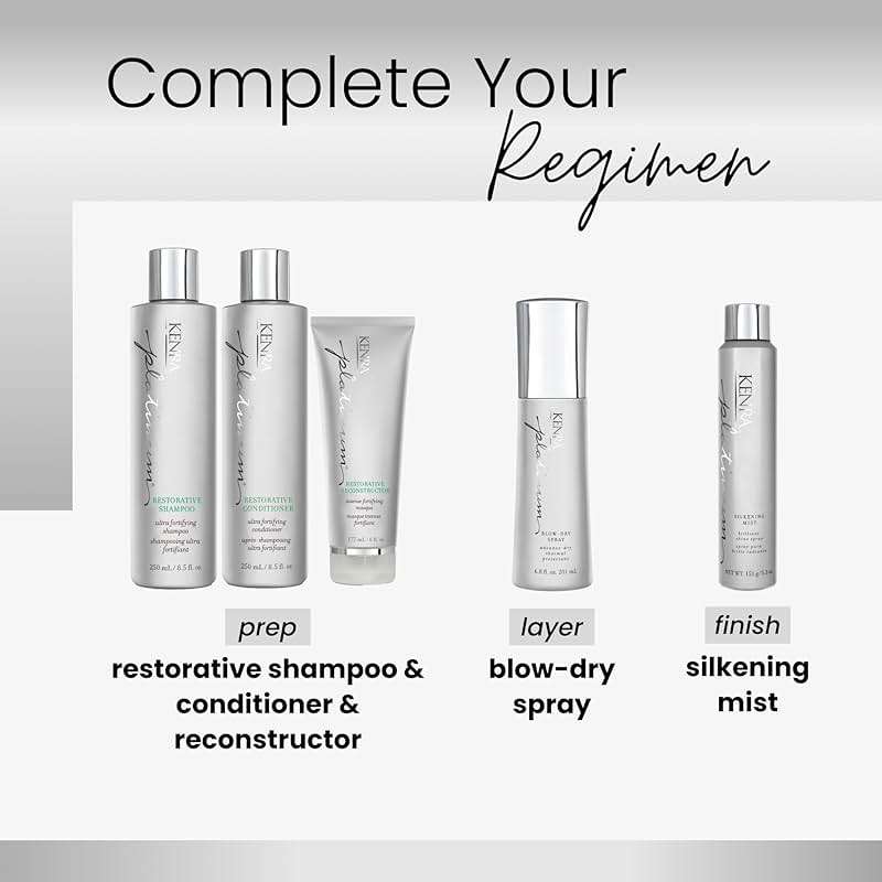 Kenra Platinum Restorative Reconstructor | Ultra Fortifying Treatment | Restores Broken Hair Bonds From Within | Provides Intense Fortification, Elasticity, & Suppleness | All Hair Types | 6 fl. oz - Image 6