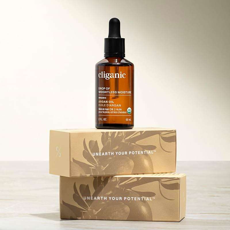 Cliganic Organic Argan Oil, 100% Pure - for Hair, Face & Skin | Cold Pressed Carrier Oil - Image 7