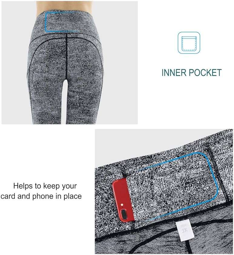 THE GYM PEOPLE Thick High Waist Capris Yoga Pants with Pockets, Tummy Control Workout Running Yoga Leggings for Women - Image 6