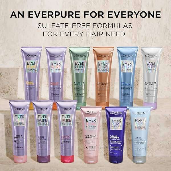 L'Oreal Paris EverPure Moisture Shampoo and Conditioner Set, Sulfate-Free Hair Care for Dry or Color-Treated Hair with Rosemary Botanicals, 17 Fl Oz Set - Image 7