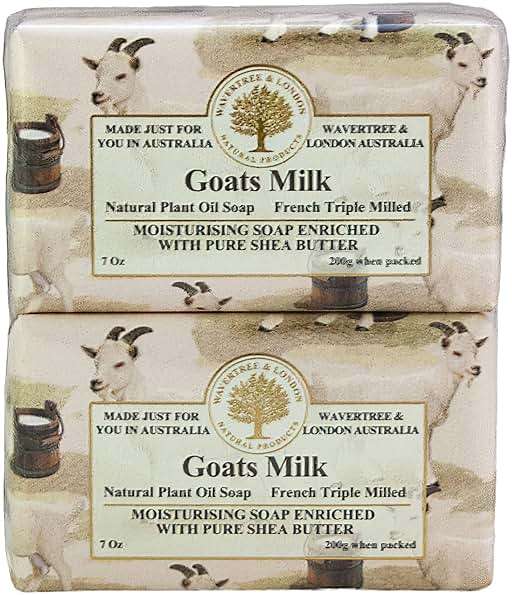 Wavertree & London Natural Goat Milk Soap Bars (2 Bars) – 7oz Individually Wrapped, French Triple Milled Moisturizing Bath Bar Soap Enriched with Shea Butter, Chemical-Free Sensitive Skin Bar Soap - Image 8