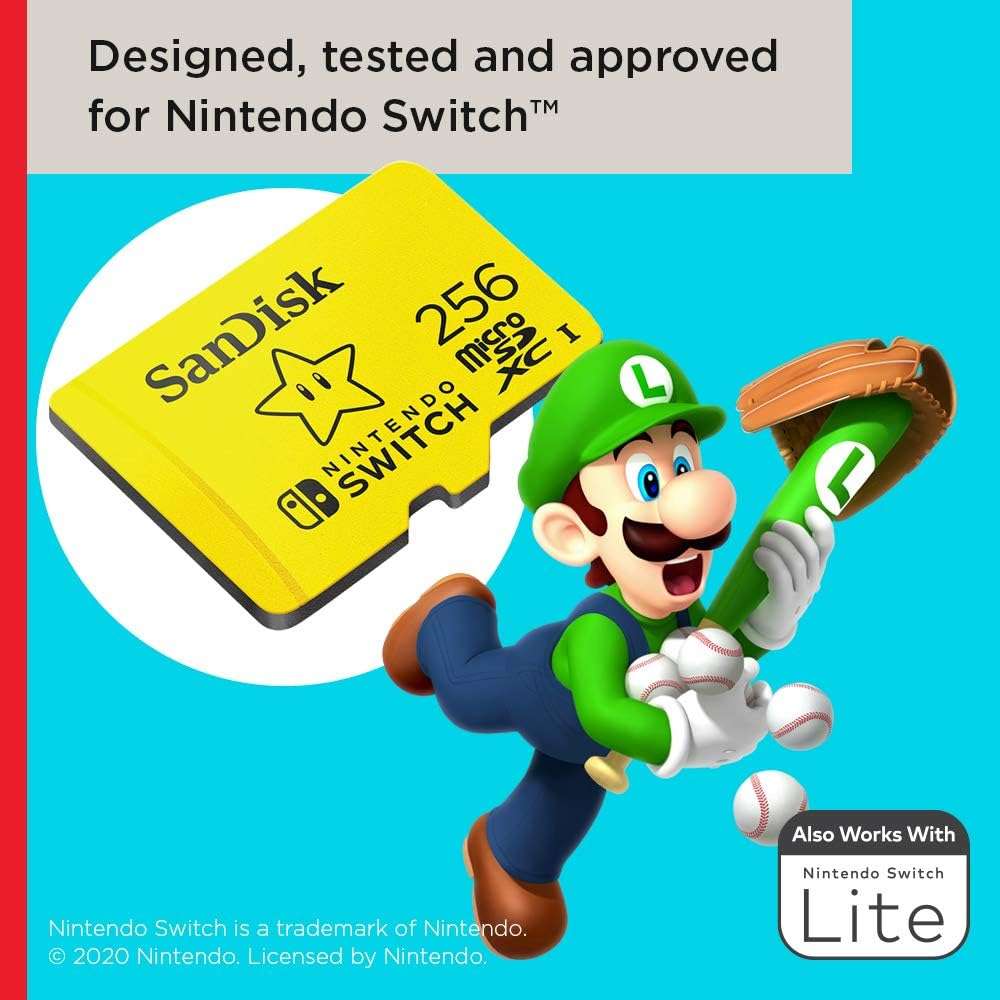 SanDisk 256GB microSDXC-Card, Licensed for Nintendo-Switch - SDSQXAO-256G-GNCZN - Image 3