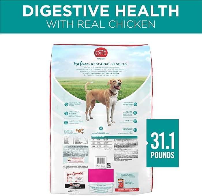 Purina One Plus Digestive Health Formula Dry Dog Food Natural with Added Vitamins, Minerals and Nutrients - 31.1 Lb. Bag - Image 6